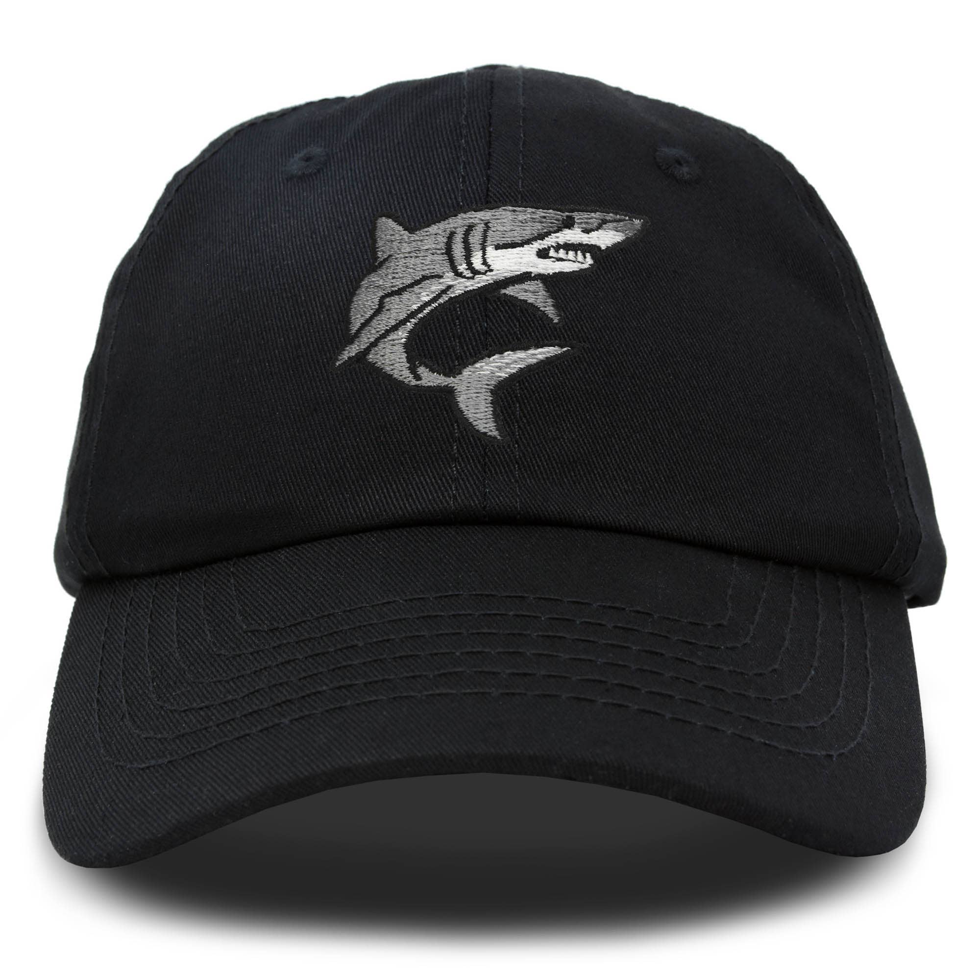 Shark Hat Embroidered Baseball Cap Great White – ROM Boutique
