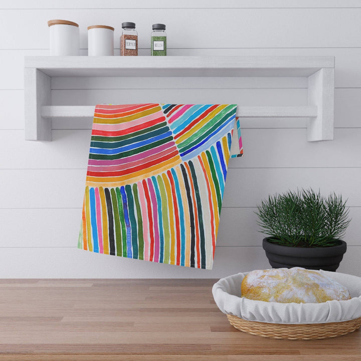 Rainbow Stripe 3 - Cotton Tea Towel
