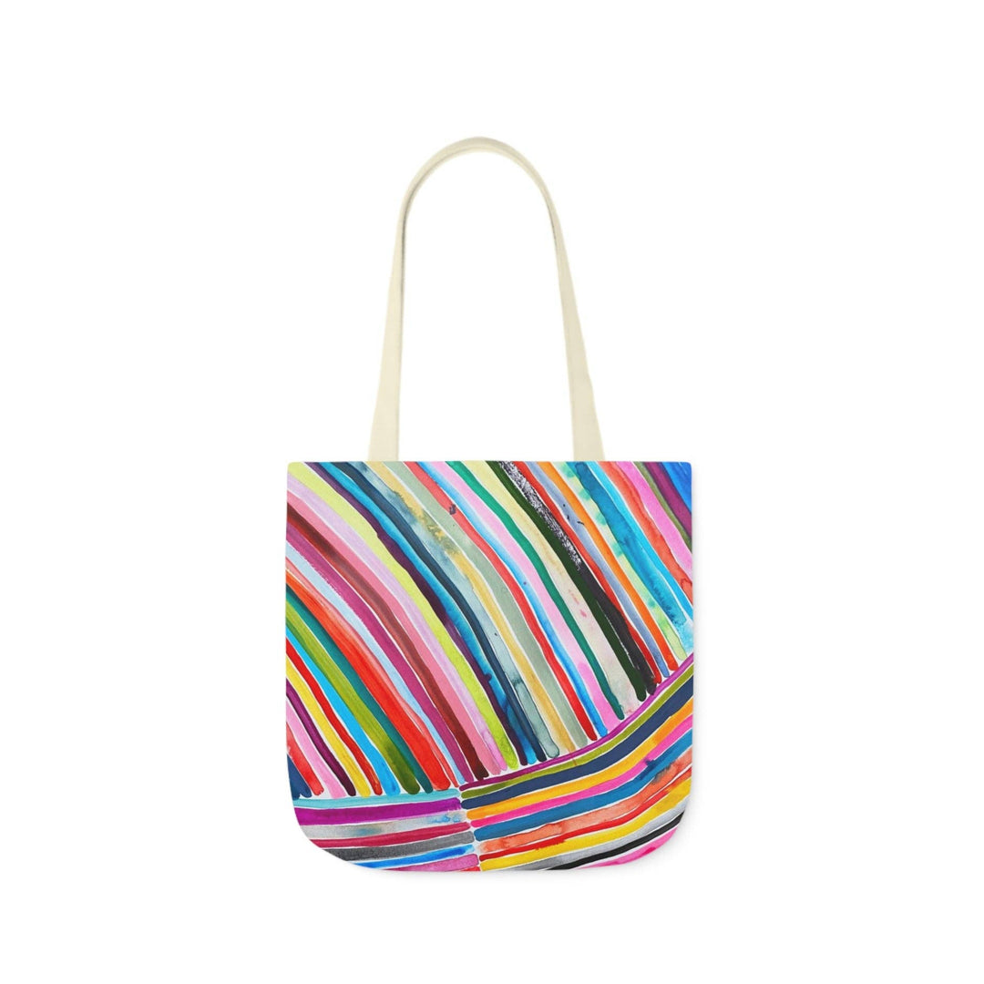 Rainbow Stripe Tote: 13" × 13''