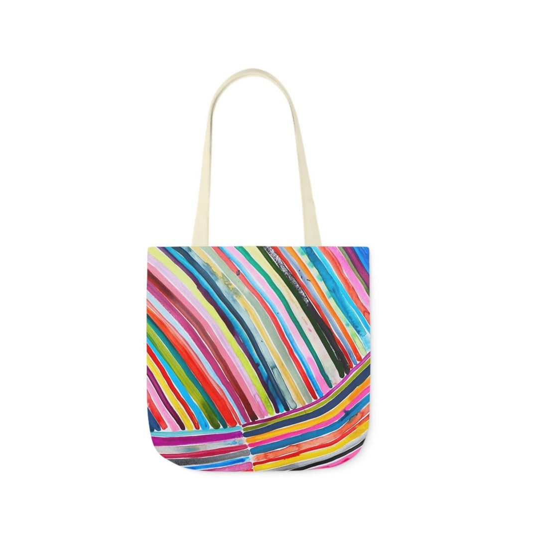 Rainbow Stripe Tote: 18" × 18''