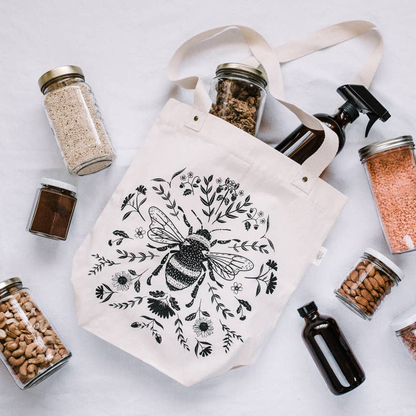 TOTE BAG / Bee design / Shopping bag