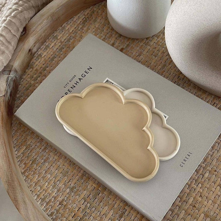 Cloud Trinket Tray: Light Beige
