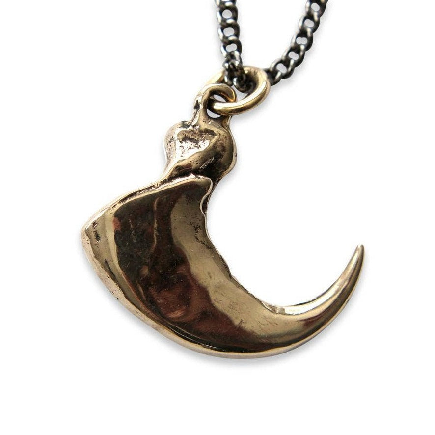 Lynx Wild Cat Claw Necklace - Bronze