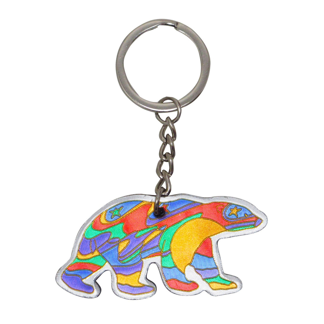 Dawn Oman Alpha Bear Metallic Key Chain