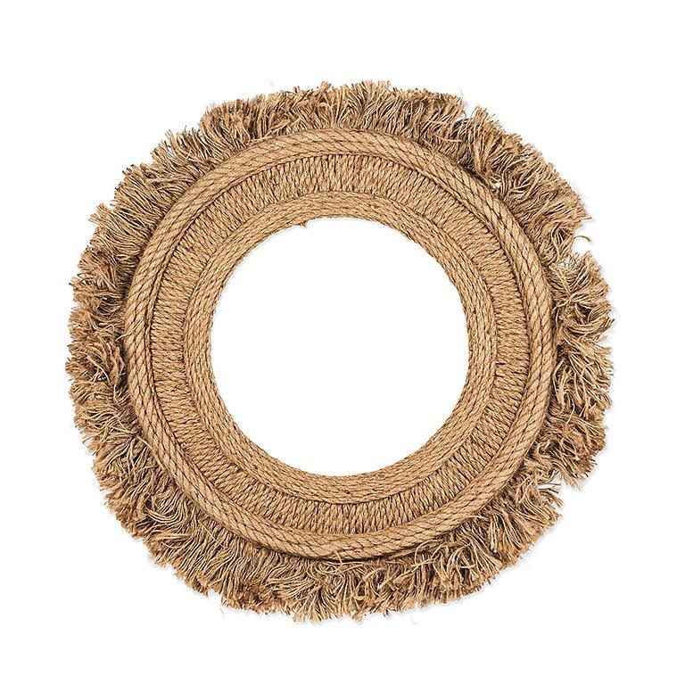 Miroir en corde à franges