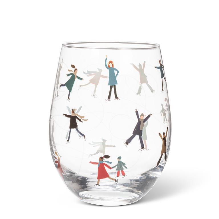 Skaters Stemless Wine Glass