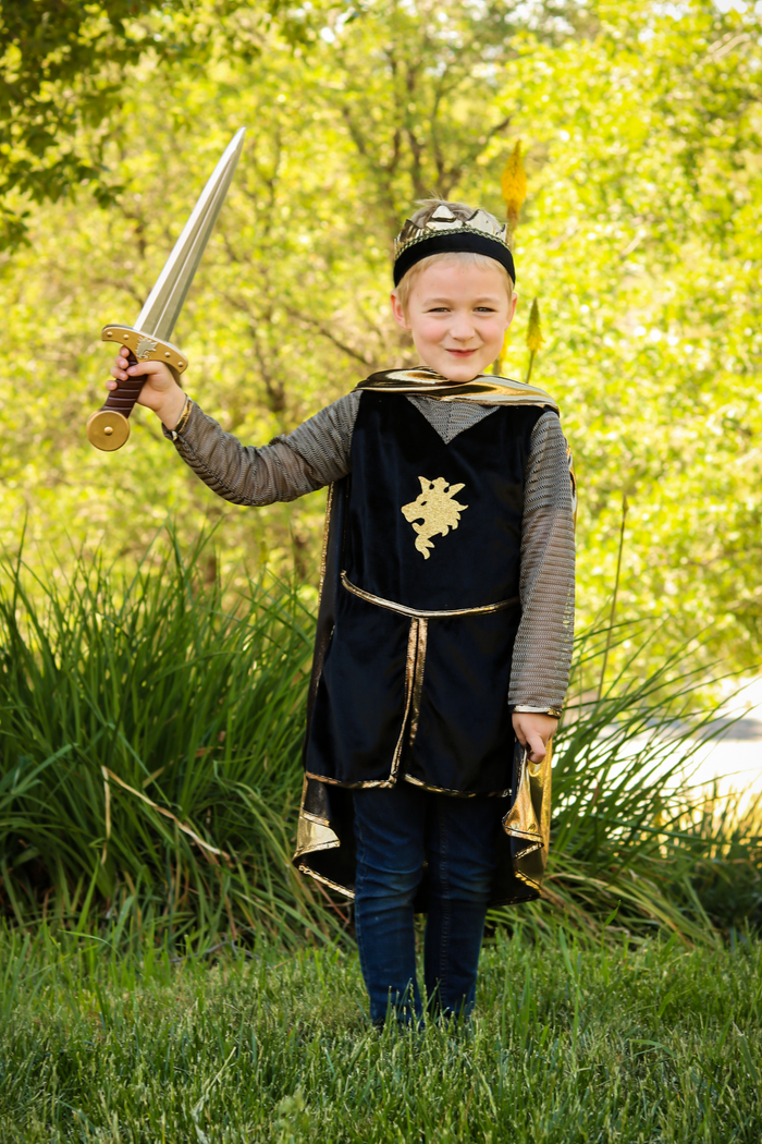 Knight Tunic Cape and Crown - Gold
