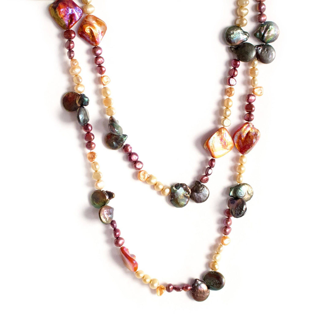 Rainbow Pearls Fashion Necklace