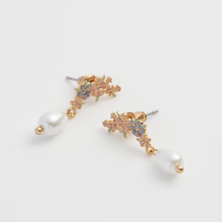 FABLE Hibiscus & Pearl Earrings