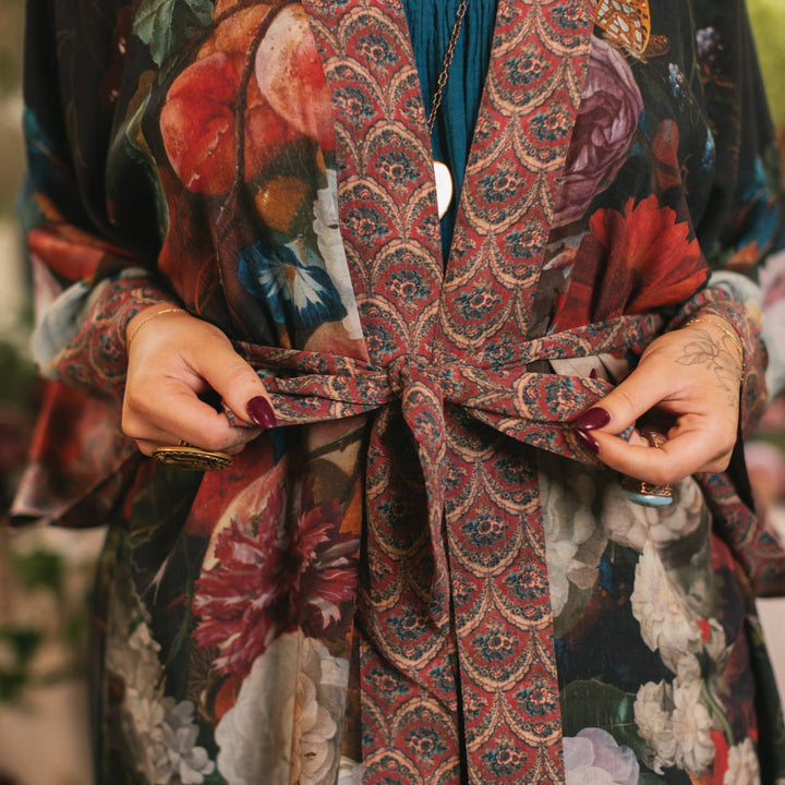 Flight of Fancy Opera Duster Kimono Robe Hummingbird