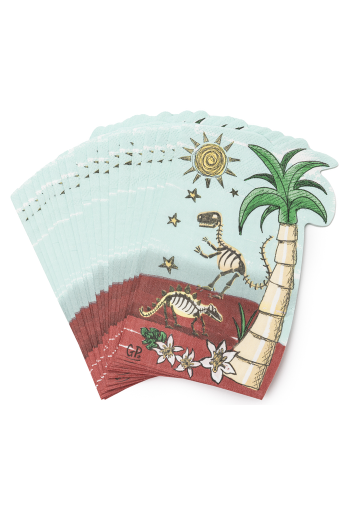Serviettes de fête dinosaures
