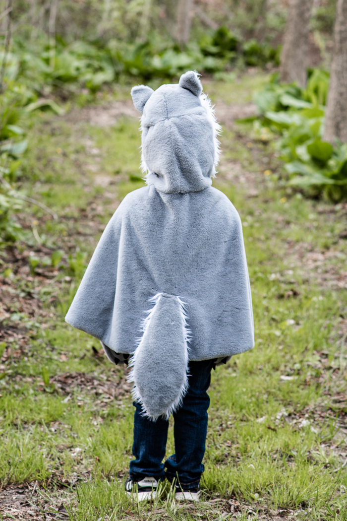 Woodland Wolf Cape  Size 4-6