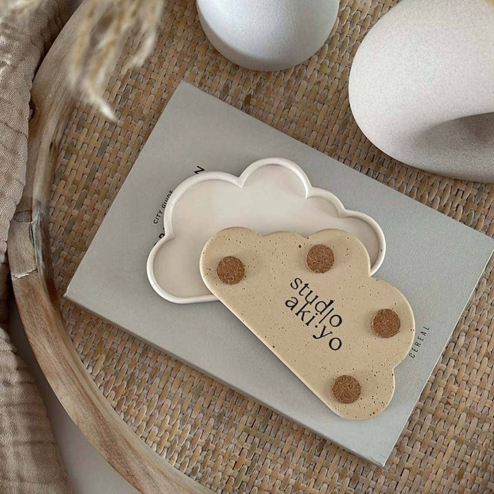 Cloud Trinket Tray: Light Beige