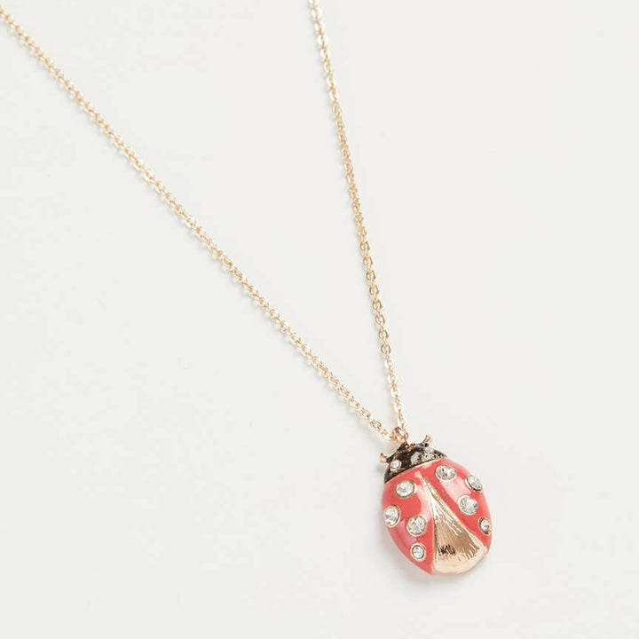 FABLE Enamel Ladybird Long Necklace