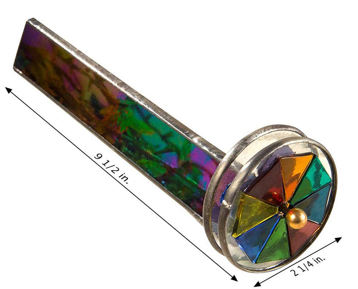 Kaleidoscope Stained Glass Black Iridescent Double