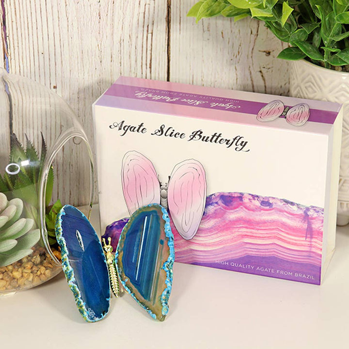 Blue Agate Butterfly