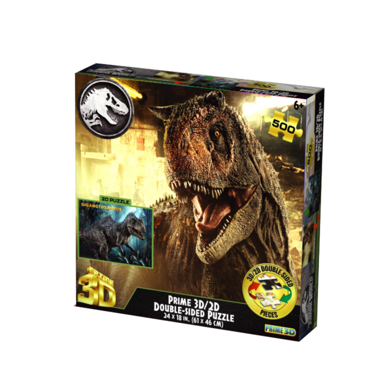 新品未開封2枚組 幻限定盤 Jurassic 5 Jayou Jurassic World 3D/2D Double-Sided 500pc 24x18