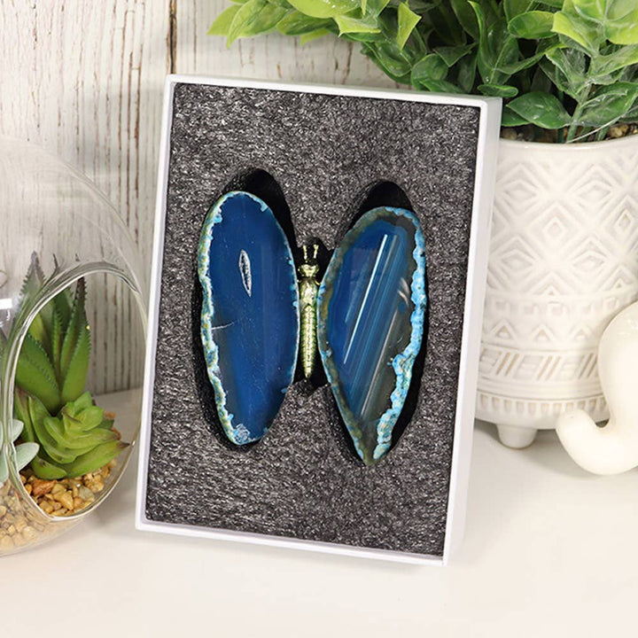 Blue Agate Butterfly