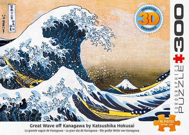 Great Wave off Kanagawa 3D Lenticular Puzzle – ROM Boutique