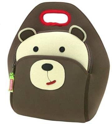 DabbaWalla Machine Washable Insulated Lunch Bag, Brown Bear