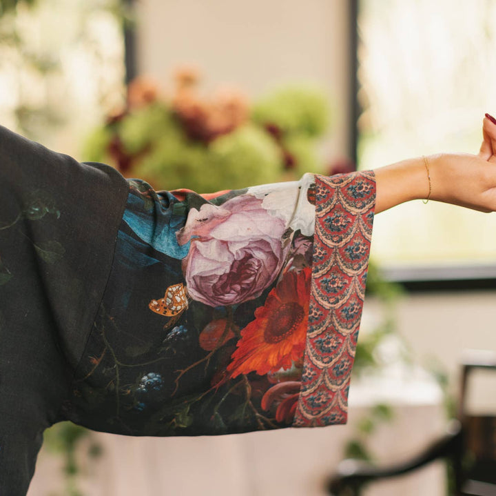 Flight of Fancy Opera Duster Kimono Robe Hummingbird