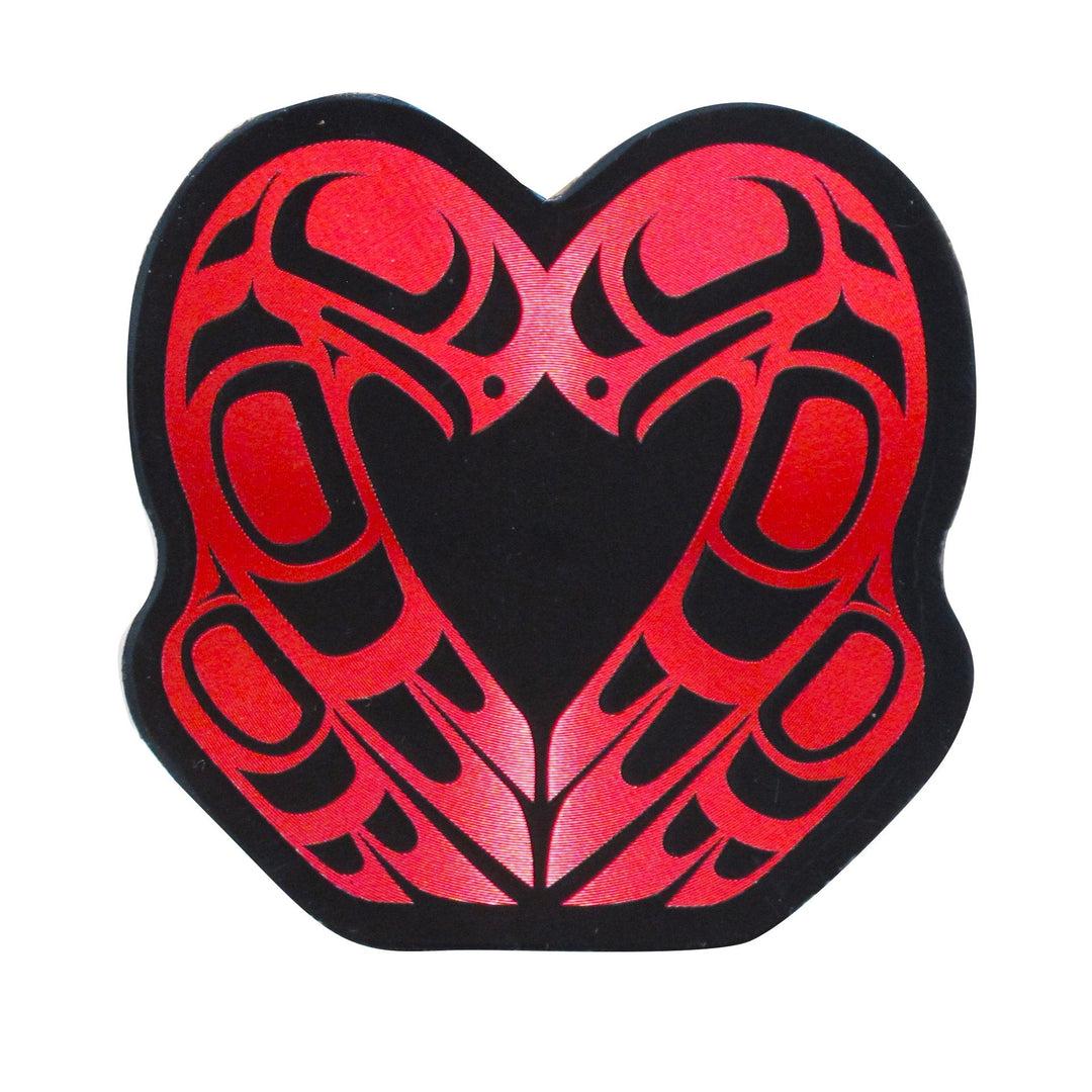 Aimant métallique coeur d'aigle