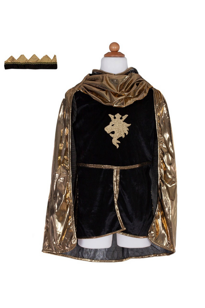 Knight Tunic Cape and Crown - Gold