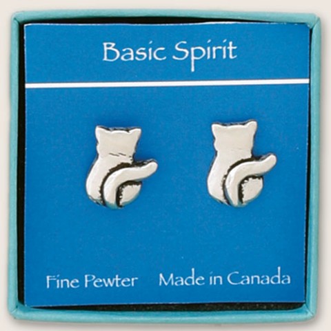 Cat Stud Earrings (Boxed)