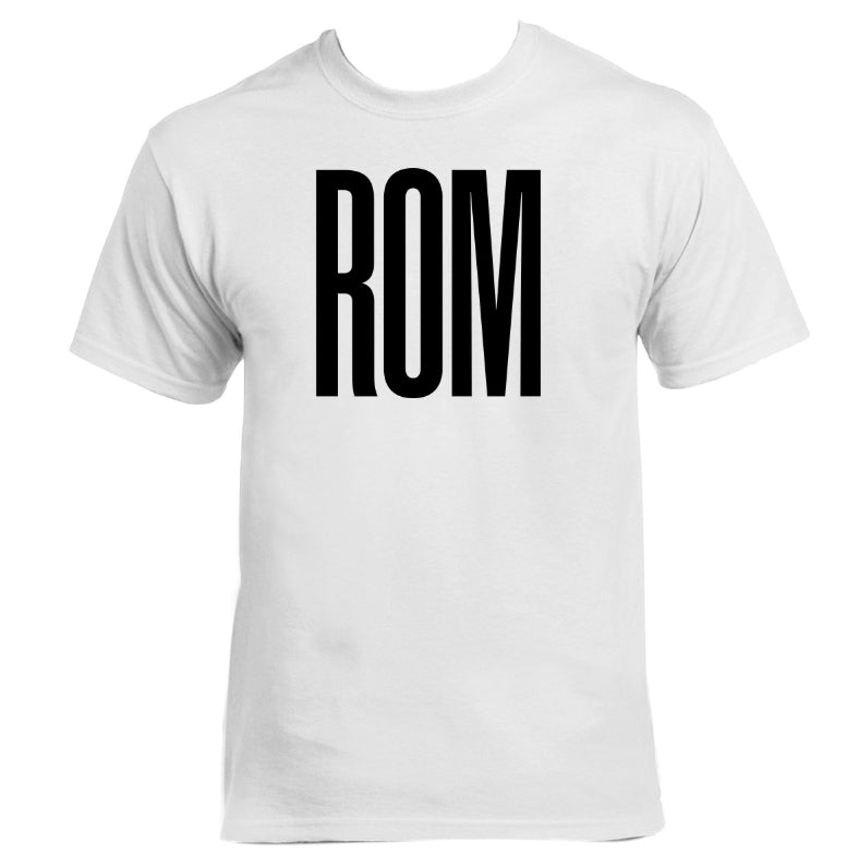 T-shirt Basic Adulte ROM Logo-Blanc