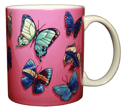Butterfly Rainbow Ceramic Mug