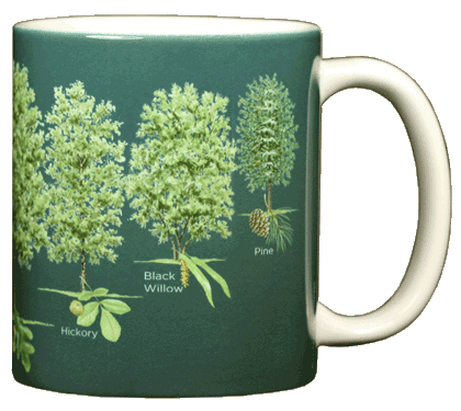 Tasse en céramique Arbres d'Amérique du Nord