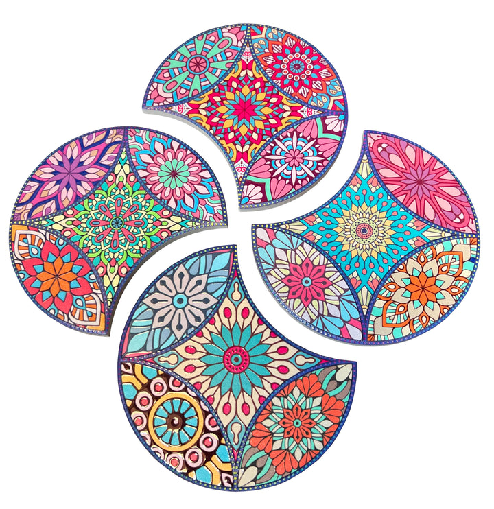 Mandala Coasters/Trivet- 4pc Set