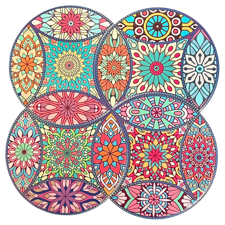 Mandala Coasters/Trivet- 4pc Set