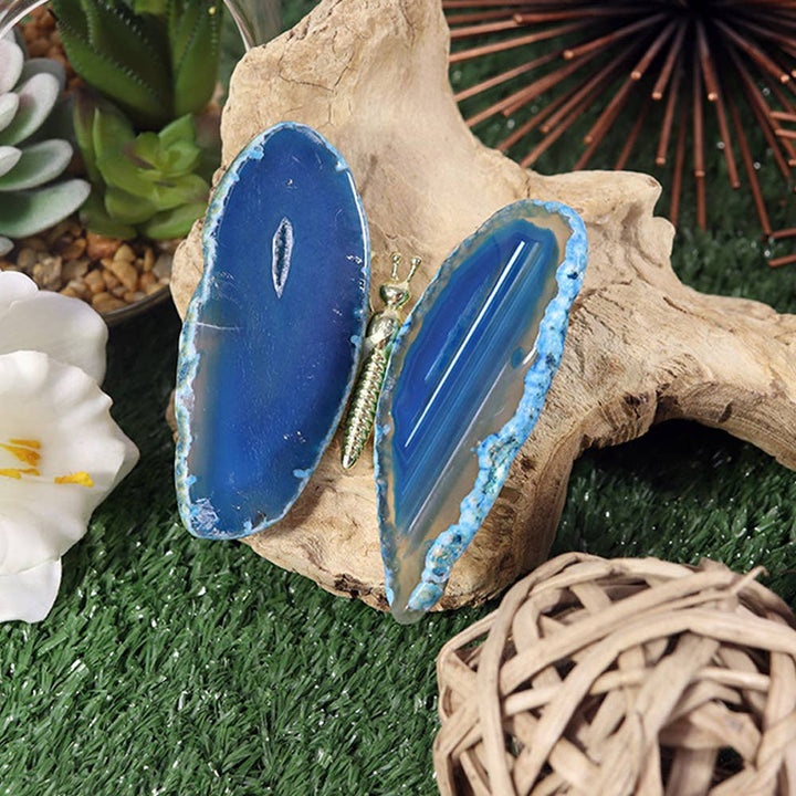 Blue Agate Butterfly
