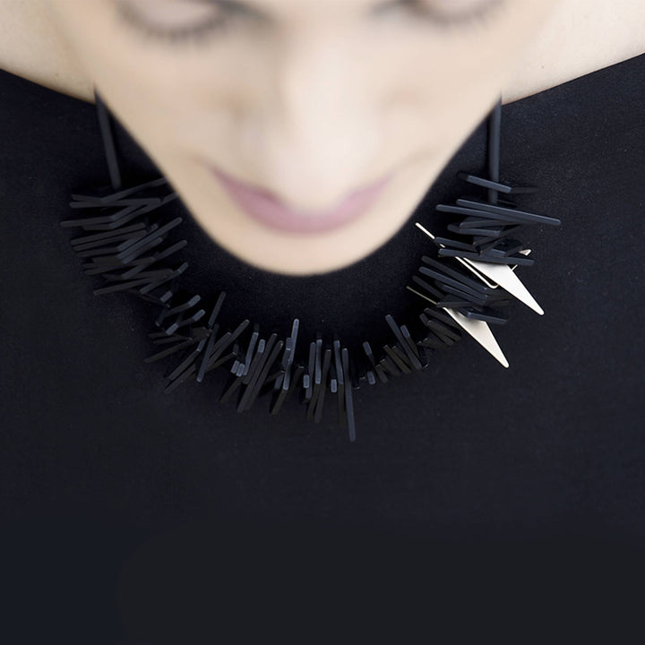 Helix Necklace: Black Gold
