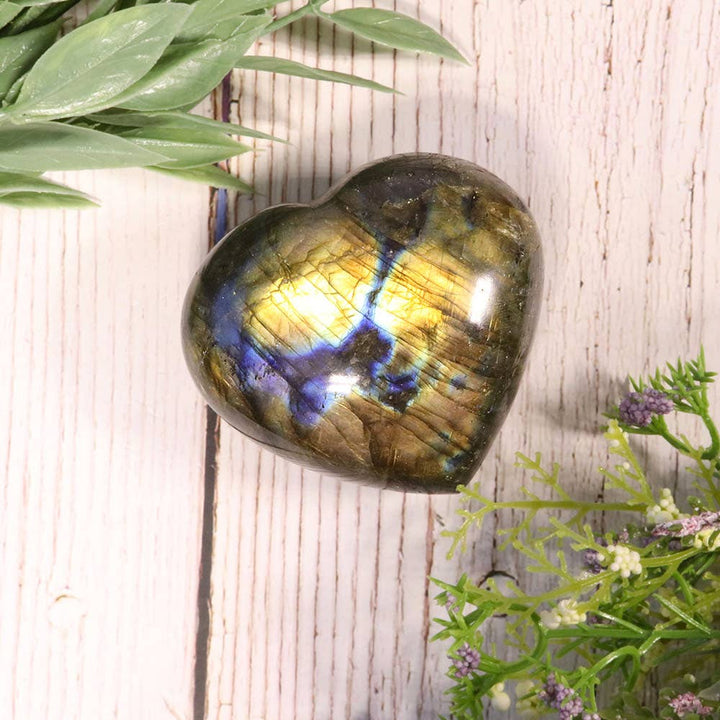 Labradorite Heart