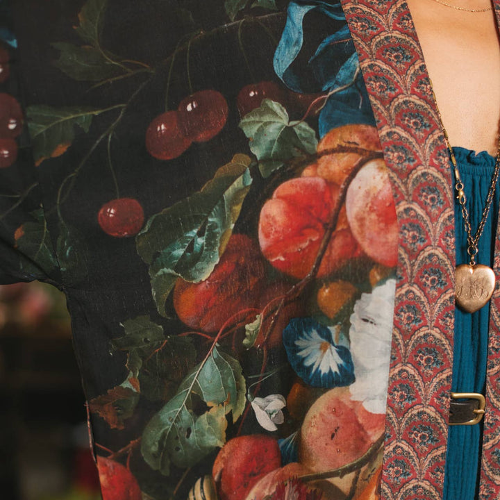 Flight of Fancy Opera Duster Kimono Robe Hummingbird