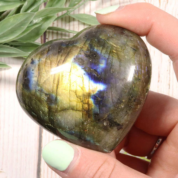 Labradorite Heart