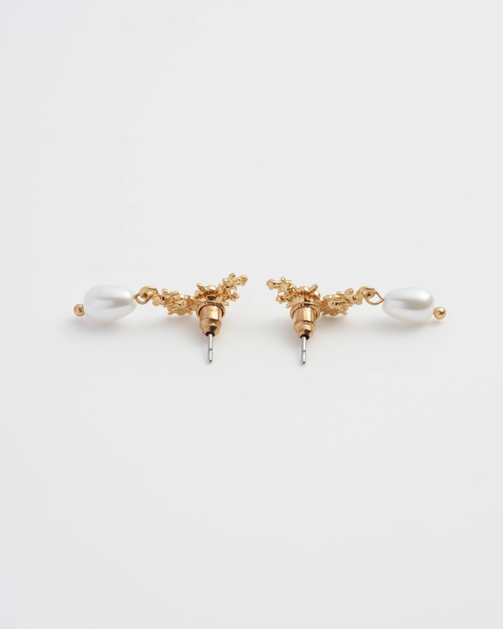 FABLE Hibiscus & Pearl Earrings