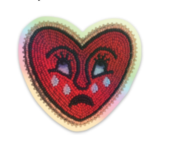 Crying Heart Sticker by Blu Hummingbird