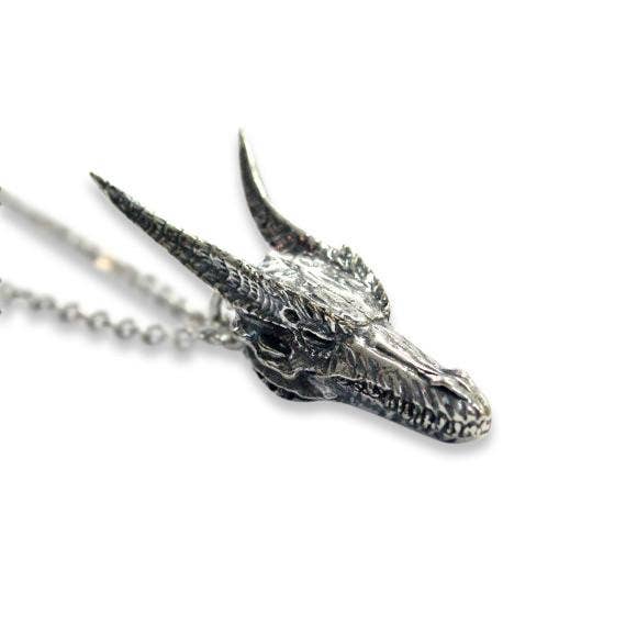 Dragon Skull Pendant Necklace
