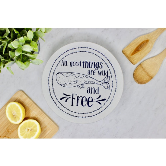Unwaxed Wild and Free Bowl Cover - Navy