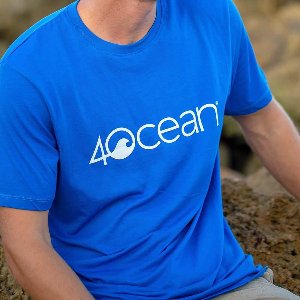 4ocean Logo T-Shirt Blue