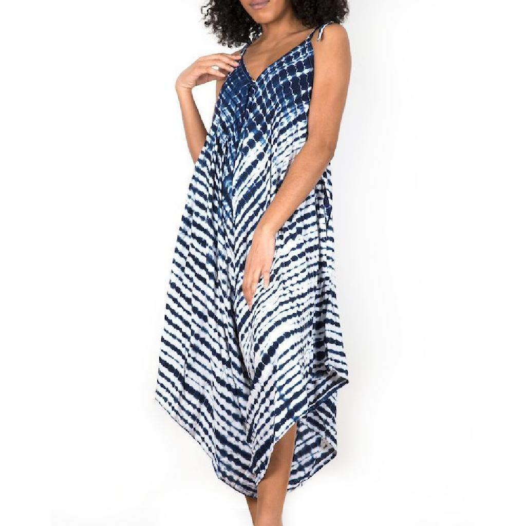 Blue Tie Dye Romper