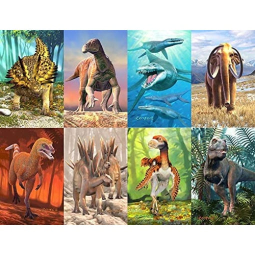Cartes d'information 3D lenticulaires sur les dinosaures - Vert