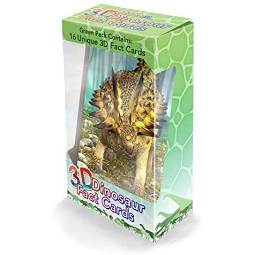 Cartes d'information 3D lenticulaires sur les dinosaures - Vert