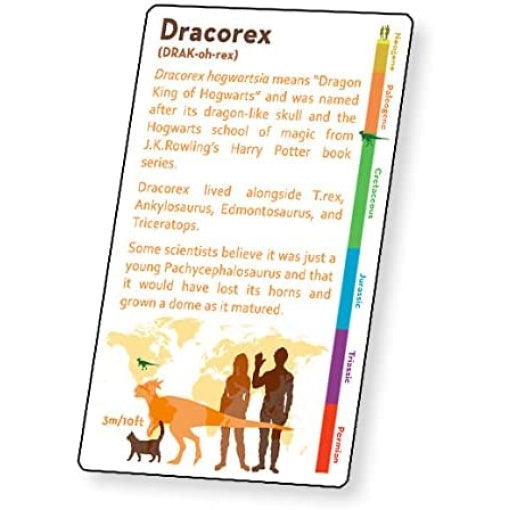 Cartes d'information 3D lenticulaires sur les dinosaures - Rouge