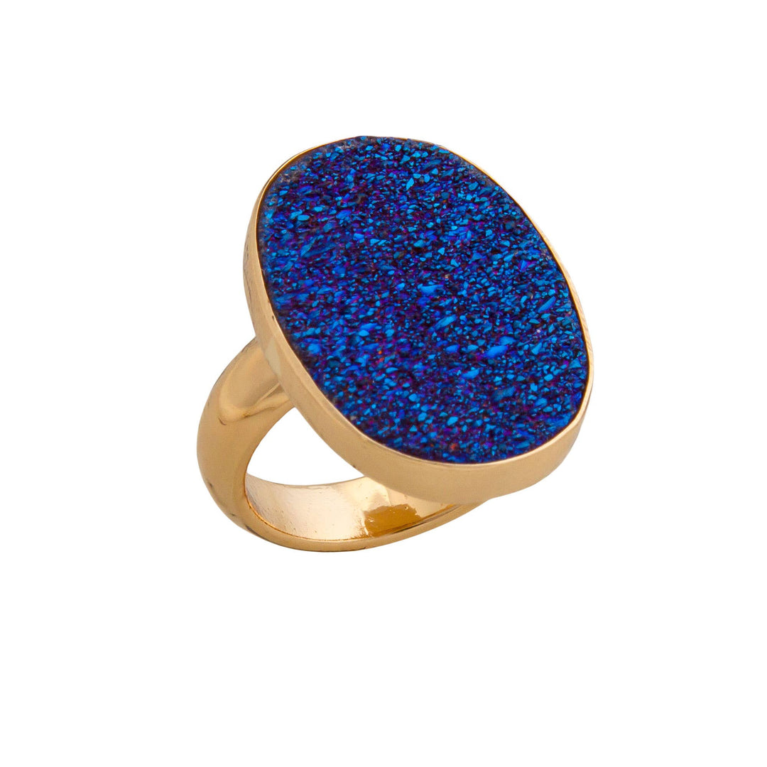 Alchemia Cobalt Druzy Adjustable Ring