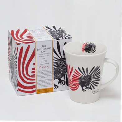 Tasse en porcelaine hibou enchanté