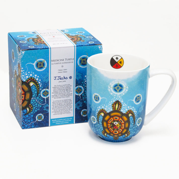 Mug en porcelaine Tortue médecine